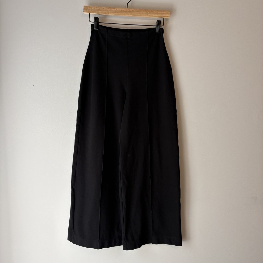 High-Rise Black Wide-Leg Trousers